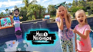 Hello Neighbor in Real Life Mermaid Hatchimals Colleggtibles Mermal Magic Toys Scavenger Hunt [upl. by Wenona31]