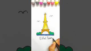 Eiffel Tower drawing shortvideo drawinglessonsforkids drawing youtubeshorts art kiddraws [upl. by Shue]