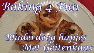 Makkelijk Bladerdeeghapje met Geitenkaas en Honing  Baking 4 Fun [upl. by Eseuqram466]