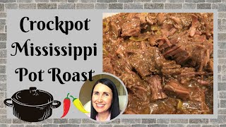 Delicious Mississippi Pot Roast In Crockpot  Easy Slow Cooker Recipe [upl. by Gnaht]