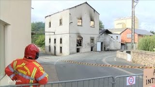 Incendie  La minoterie Planchot détruite Vendée [upl. by Ahsilaf919]