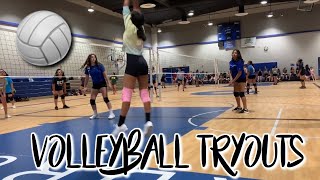 A Volleyball Tryouts vlog 8th grade Middle school [upl. by Lessirg]