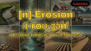 n Erosion meaning destruction natural forces with 5 examples [upl. by Lunsford]