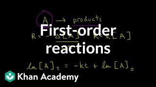 Firstorder reactions  Kinetics  AP Chemistry  Khan Academy [upl. by Aloin416]