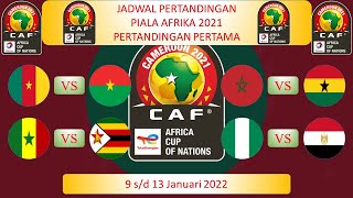 Jadwal Piala Afrika 2021 │ Pertandingan Pertama │ Nigeria vs Mesir │ Kamerun vs Burkina Faso │ [upl. by Anelad]