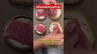 Kasia Gotuje Keto  Pieczarki faszerowane z parmezanem i szynką shorts kasiagotujeketo [upl. by Krid]