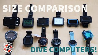 Dive Computers Size Comparison [upl. by Aicrag726]