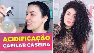 MINHA ACIDIFICAÇÃO CAPILAR CASEIRA COM VINAGRE DE MAÇÃ 🔥👩🏽‍🦱🙋‍♀️ [upl. by Inaboy]