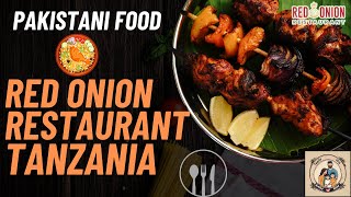 Pakistani food at Red Onion Restaurant Tanzania Delicious food I ever had Alhamdulilahyummy [upl. by Benton]