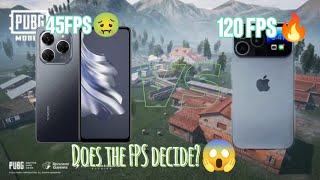 45FPS vs 120FPS ФПС Решает😱 в PUBG MOBILE [upl. by Sivolc475]