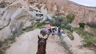 Scary horse riding in Goreme Turkey filmed on an insta360 [upl. by Barbee]