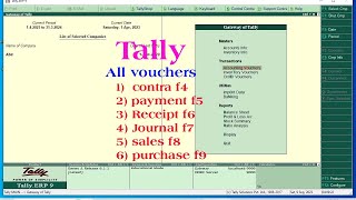 tally voucher entry  vouchers in tally  voucher entry in tally  tally voucher  tally erp 9 [upl. by Gainer645]