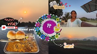 Sunrise amp Sunset View  Diwali ch faral  Misal Pav  Village Vlogs [upl. by Ellezaj]