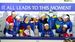 Team Europe Addresses Media Following 2019 Solheim Cup Victory [upl. by Chappy249]