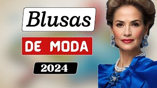 👚 BLUSAS de Moda 2024  NUEVOS DISEÑOS ELEGANTES Y BONITOS [upl. by Esinad]