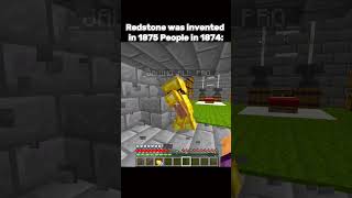 Redstone was invented in 1875 People in 1874 minecraft shorts [upl. by Husch]