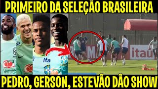 VEJA COMO FOI O PRIMEIRO TREINO DE PEDRO GERSON E ESTEVÃO NA SELEÇÃO BRASILEIRA quotDERAM AULAquot [upl. by Jeffery131]