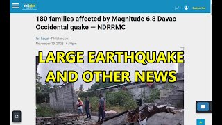 2 LARGE EARTHQUAKES AND OTHER NEWS philippines earthquakes [upl. by Ydeh]