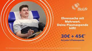 BioLife Plasmazentrum  Ehrensache  Plasma spenden  Alex [upl. by Ahsemad]