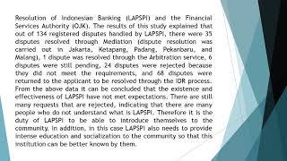 Existence and Effectiveness of Alternative Institutions of Dispute Resolution of Indonesian Banking [upl. by Twedy]