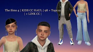 The Sims 4  KIDS CC HAUL  98  Tops cc   LINK CC [upl. by Blondie496]