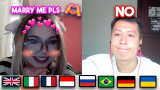 Anti Simp Polyglot Rejects Girl in 8 languages 👋👋 [upl. by Remark372]