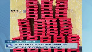 Apreensão no Sul de MG Quase 300 Tabletes de Maconha tinham como Destino GV e Cel Fabriciano [upl. by Adnopoz]