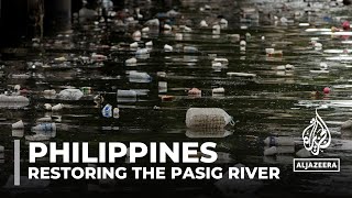 Philippine government starts cleanup of worlds mostpolluting river [upl. by Nylyoj]