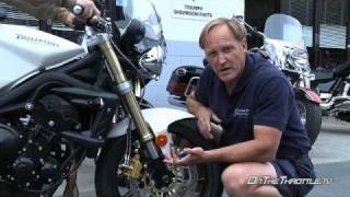 2008 Triumph Street Triple Suspension Evaluation [upl. by Yelrebmik]