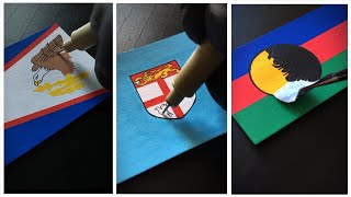 Oceanian Flags Drawing Collection 🌏 Part 2 [upl. by Tessy241]