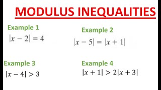 Solving Modulus Equations and Inequalities [upl. by Watson]