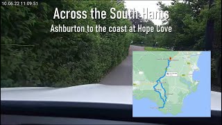 Driving across the South Hams of Devon UK from Ashburton to Hope Cove Modbury and Ugborough [upl. by Derfliw84]