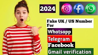 Whatsapp Account With USA  UK Number 2024  100 Free  Free Virtual Number [upl. by Lehacim]