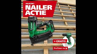 Gratis boorschroefmachine bij jouw nieuwe accu spijkerapparaat Naileractienl HIKOKI Nederland [upl. by Kellene]