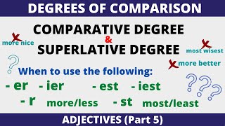 Degrees of Comparison Comparative Degree  Superlative Degree English Grammar [upl. by Pamelina976]