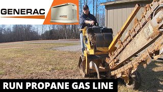 HOW TO INSTALL GENERAC 25 KW  RUN PROPANE GAS LINE Pt3 [upl. by Piotr597]