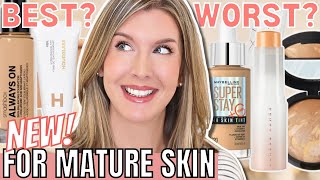 5 BEST amp WORST New Foundations for Mature Skin 2023  Foundation Roundup [upl. by Roid]