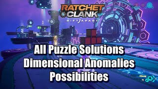 Ratchet amp Clank Rift Apart All Dimensional Anomalies and Possibilities Puzzle Solutions [upl. by Serdna]