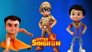 Heros Ka Action 🔥👊 Little Singham Chhota Bheem Vir Robot Boy [upl. by Atsirhc675]