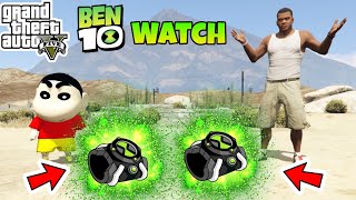 GTA 5  Shinchan And Franklin Find Ben 10 Omnitrix Watch In Jungle  Shinchan Become Ben 10 Alien 😱😱 [upl. by Alecia161]