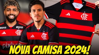 CONHEÇA A NOVA CAMISA DO FLAMENGO 2024 VEJA TODOS OS DETALHES DO NOVO MANTO RUBRONEGRO [upl. by Slifka]