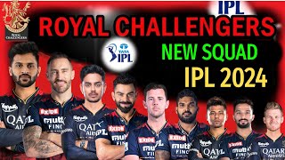 IPL 2024  Royal Challengers Team New Squad  RCB Team Players List 2024  RCB Squad 2024 [upl. by Halak]