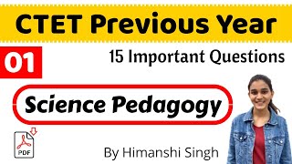 Science Pedagogy for CTET2019  CTET Previous Year Papers  Live01 [upl. by Brower125]