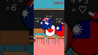 Difficult calculation  USA vs Australia Canada Taiwan countryballs [upl. by Allys]