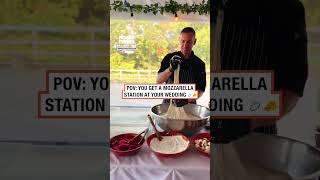 Would you have a mozzarella station at your wedding 💒🧀 🎥 Instagram  empirecontentcreation [upl. by Fahy]