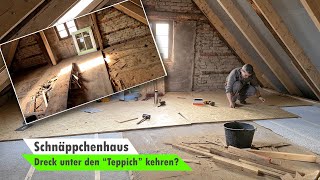 Fußboden ausgleichen im Dachgeschoss  Dachboden ausbauen 🏡 Bauvlog 9 [upl. by Keriann]