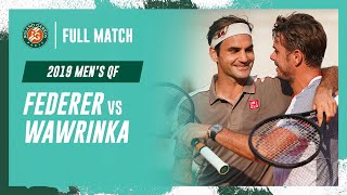 Federer vs Wawrinka 2019 Mens quarterfinal Full Match  RolandGarros [upl. by Burgwell]