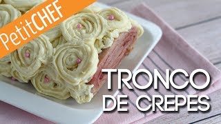 Tronco de Crepes Framboesa e Chocolate branco [upl. by Heppman323]