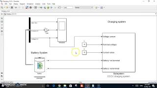 Battery charging model on matlab simulink CCCV charging [upl. by Cudlip]