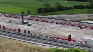 HS2 Construction  A43 Overbridge Works [upl. by Adeuga]